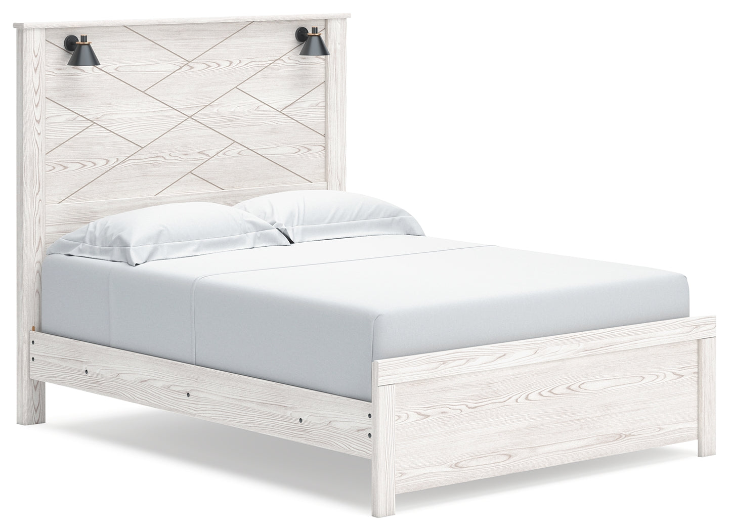 Gerridan White/Gray Queen Panel Bed, Dresser, Chest and Nightstand - B1190B26