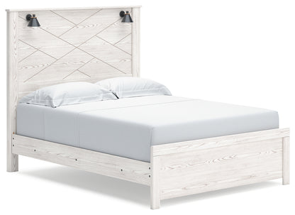 Gerridan White/Gray Queen Panel Bed, Dresser, Chest and Nightstand - B1190B26