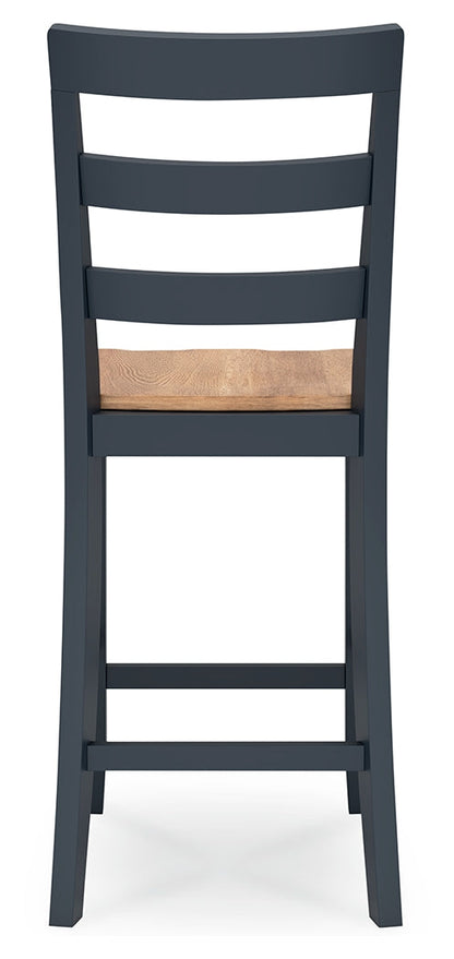 Gesthaven Counter Height Dining Table and 2 Barstools in Natural/Blue from Ashley - Luna Furniture