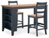 Gesthaven Counter Height Dining Table and 2 Barstools in Natural/Blue from Ashley - Luna Furniture