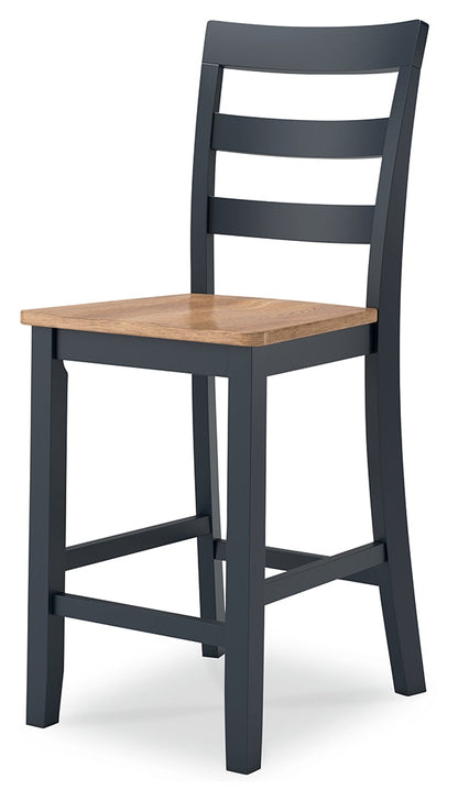 Gesthaven Counter Height Dining Table and 2 Barstools in Natural/Blue from Ashley - Luna Furniture