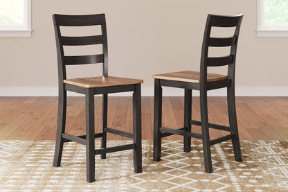 Gesthaven Counter Height Dining Table and 2 Barstools in Natural/Brown from Ashley - Luna Furniture