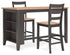 Gesthaven Counter Height Dining Table and 2 Barstools in Natural/Brown from Ashley - Luna Furniture