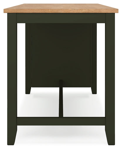 Gesthaven Counter Height Dining Table and 2 Barstools in Natural/Green - PKG019466