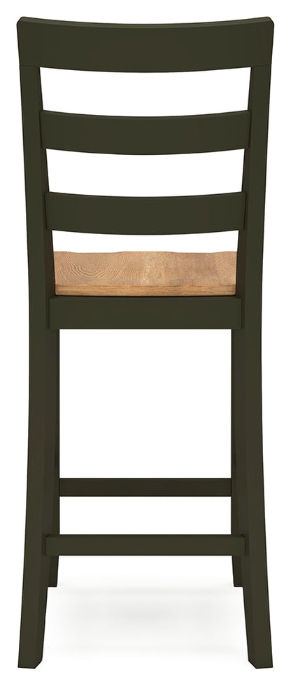Gesthaven Counter Height Dining Table and 2 Barstools in Natural/Green - PKG019466