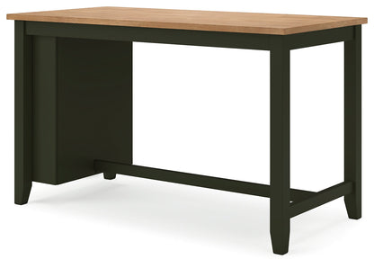 Gesthaven Counter Height Dining Table and 2 Barstools in Natural/Green from Ashley - Luna Furniture