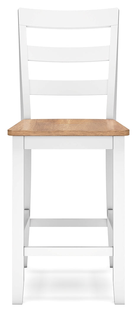Gesthaven Counter Height Dining Table and 2 Barstools in Natural/White from Ashley - Luna Furniture