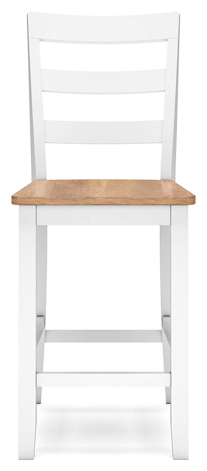 Gesthaven Counter Height Dining Table and 2 Barstools in Natural/White from Ashley - Luna Furniture