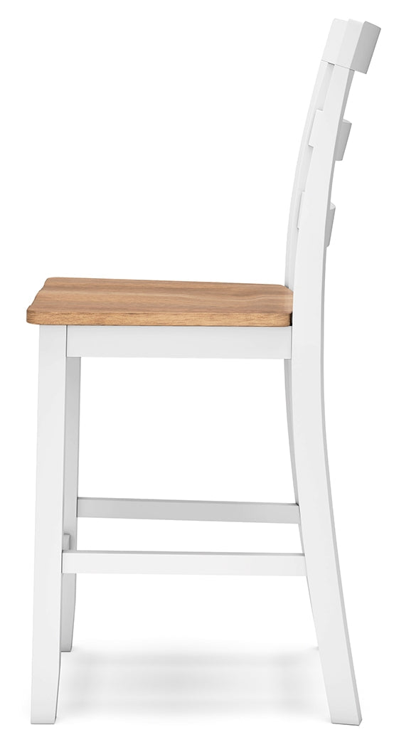 Gesthaven Counter Height Dining Table and 2 Barstools in Natural/White from Ashley - Luna Furniture