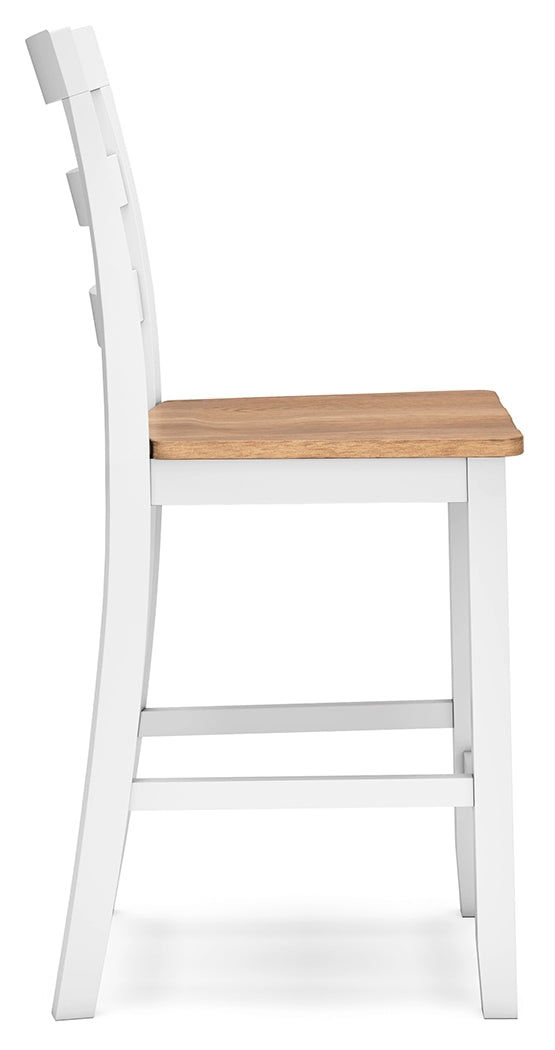 Gesthaven Counter Height Dining Table and 2 Barstools in Natural/White from Ashley - Luna Furniture