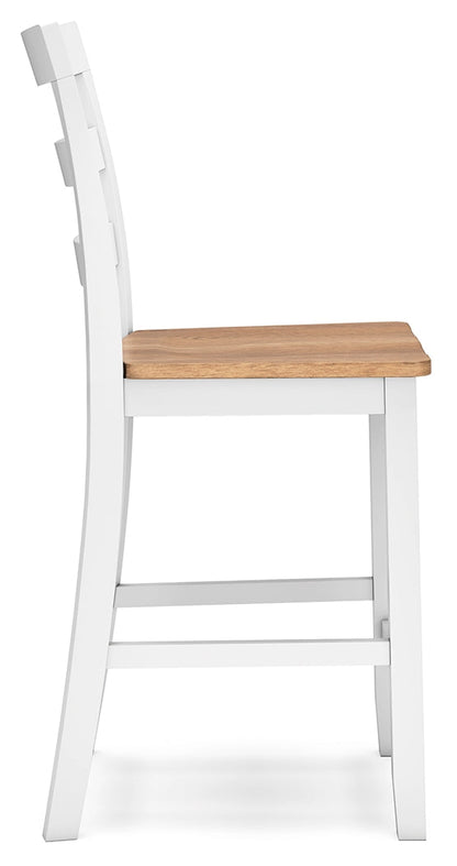 Gesthaven Counter Height Dining Table and 2 Barstools in Natural/White from Ashley - Luna Furniture
