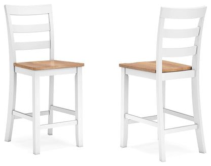 Gesthaven Counter Height Dining Table and 2 Barstools in Natural/White from Ashley - Luna Furniture