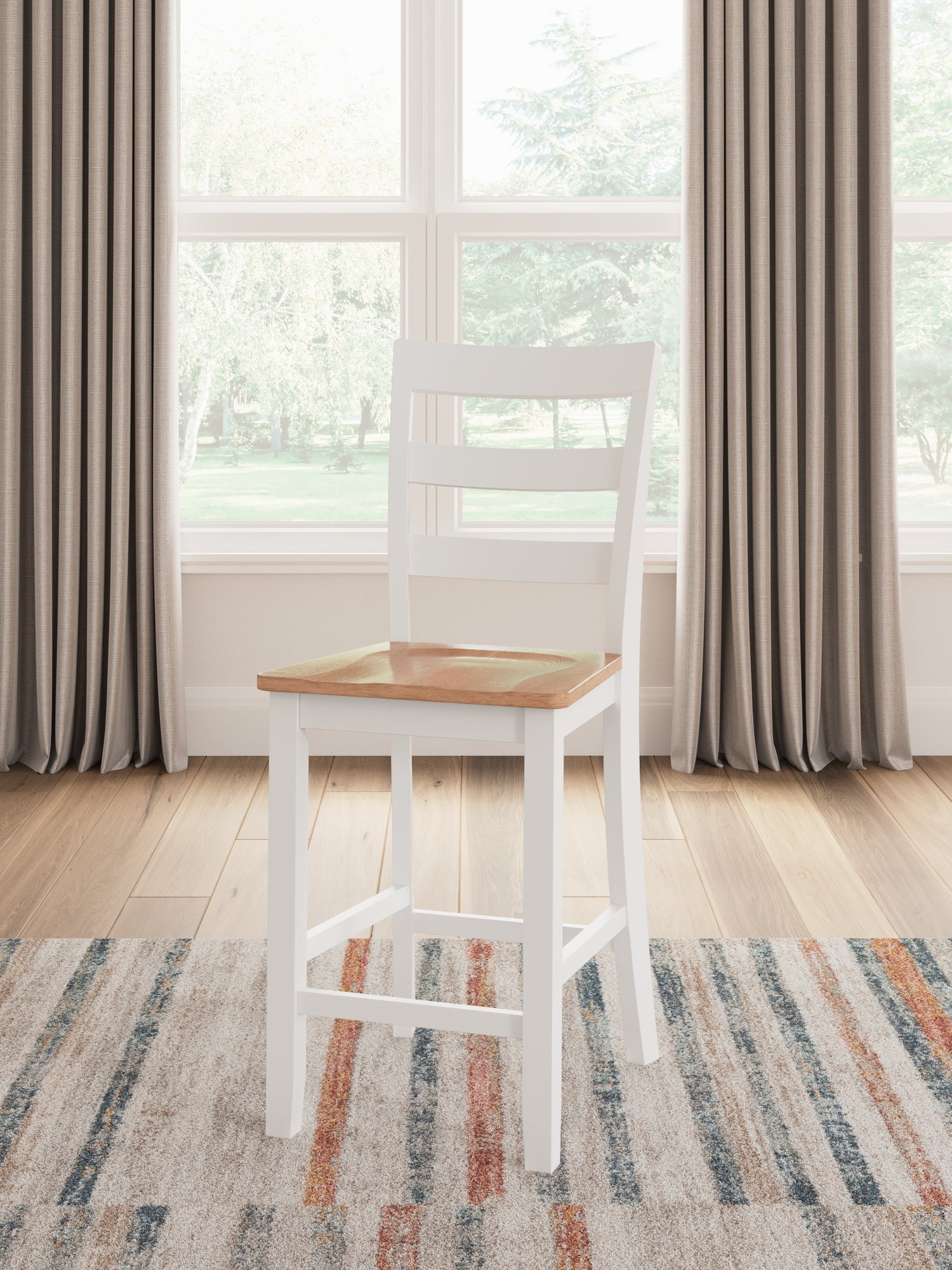 Gesthaven Counter Height Dining Table and 2 Barstools in Natural/White from Ashley - Luna Furniture