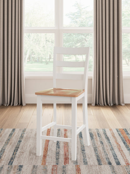 Gesthaven Counter Height Dining Table and 2 Barstools in Natural/White - PKG019458
