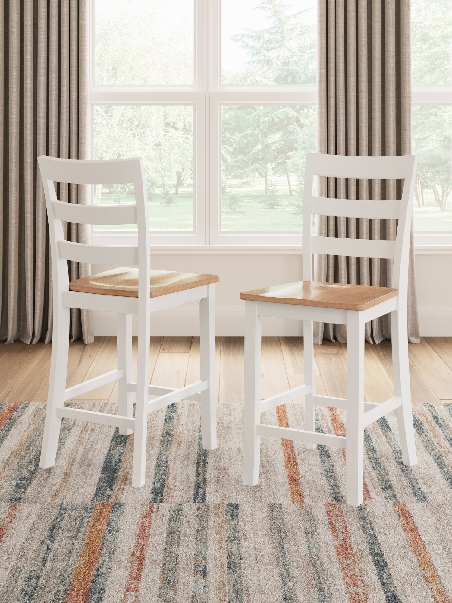 Gesthaven Counter Height Dining Table and 2 Barstools in Natural/White from Ashley - Luna Furniture
