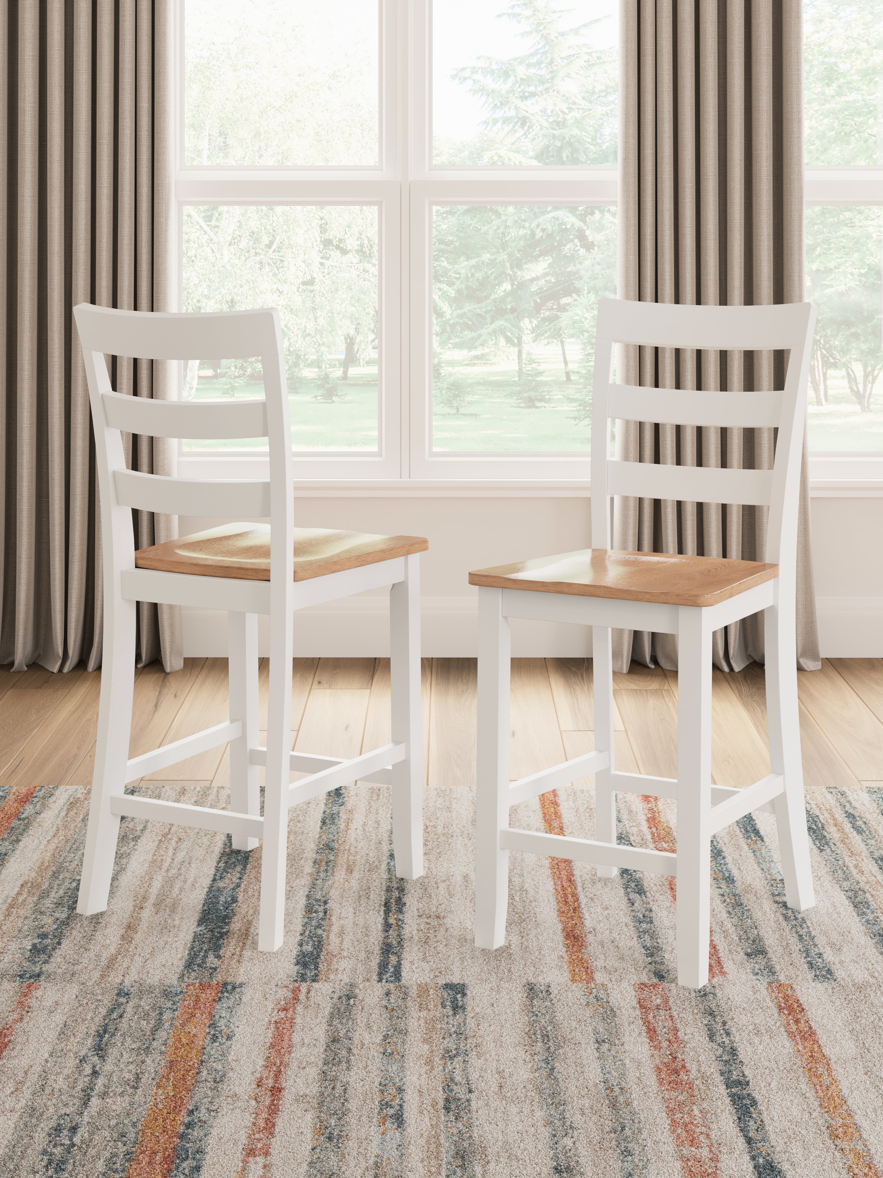 Gesthaven Counter Height Dining Table and 2 Barstools in Natural/White from Ashley - Luna Furniture