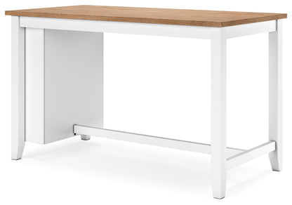 Gesthaven Counter Height Dining Table and 2 Barstools in Natural/White from Ashley - Luna Furniture
