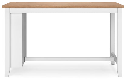 Gesthaven Counter Height Dining Table and 2 Barstools in Natural/White from Ashley - Luna Furniture