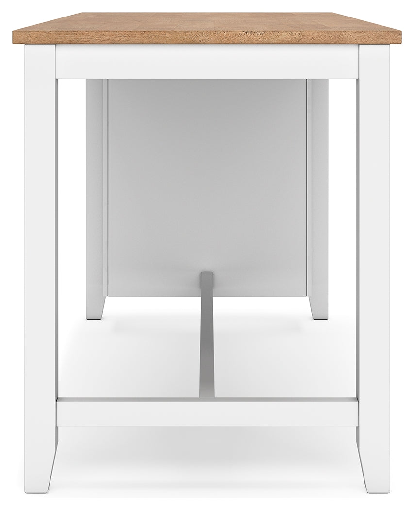 Gesthaven Counter Height Dining Table and 2 Barstools in Natural/White from Ashley - Luna Furniture