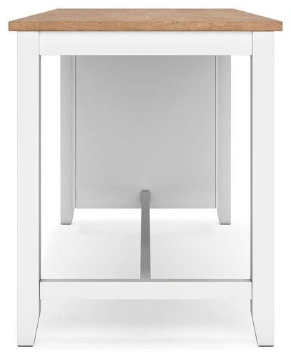 Gesthaven Counter Height Dining Table and 2 Barstools in Natural/White - PKG019458
