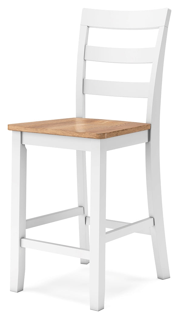 Gesthaven Counter Height Dining Table and 2 Barstools in Natural/White from Ashley - Luna Furniture