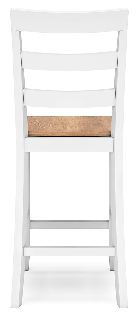 Gesthaven Counter Height Dining Table and 2 Barstools in Natural/White from Ashley - Luna Furniture
