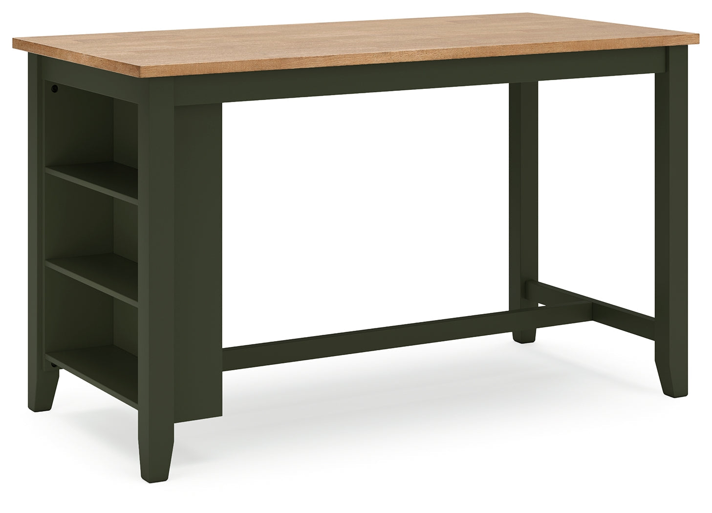Gesthaven Counter Height Dining Table and 4 Barstools in Natural/Green from Ashley - Luna Furniture