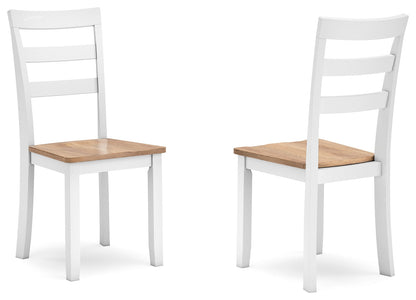 Gesthaven Dining Table and 2 Chairs in Natural/White - PKG019460