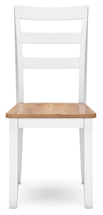 Gesthaven Dining Table and 2 Chairs in Natural/White - PKG019460