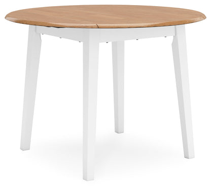 Gesthaven Dining Table and 4 Chairs in Natural/White - PKG019461