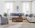 Glenn Light Gray and Blue 3-Piece Recessed Arms Living Room Set from Coaster - Luna Furniture