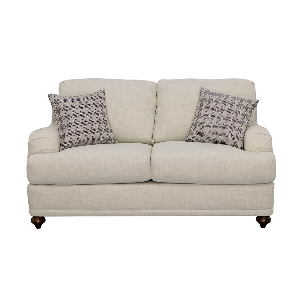 Glenn Light Gray Cushion Back Loveseat from Coaster - Luna Furniture