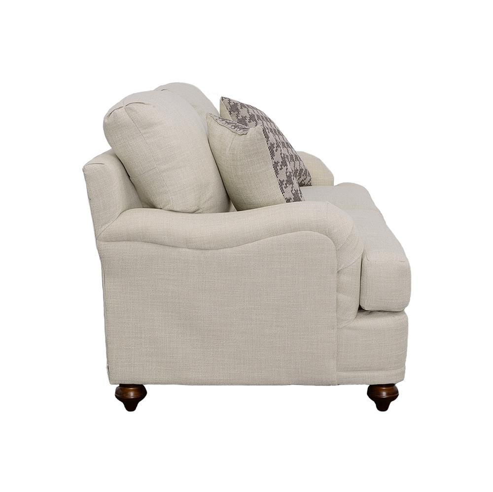 Glenn Light Gray Cushion Back Loveseat from Coaster - Luna Furniture
