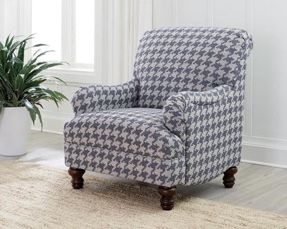 Glenn Blue Recessed Arms Accent Chair from Coaster - Luna Furniture