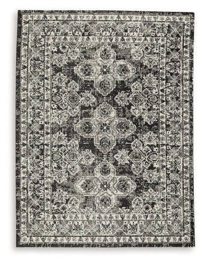 Glennisman Black/Gray/Ivory Large Rug - R407271