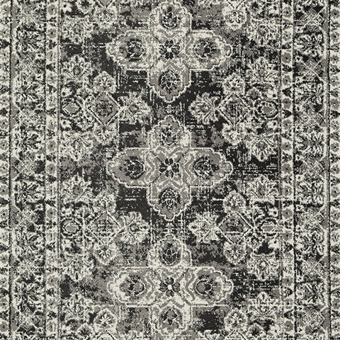 Glennisman Black/Gray/Ivory Large Rug - R407271