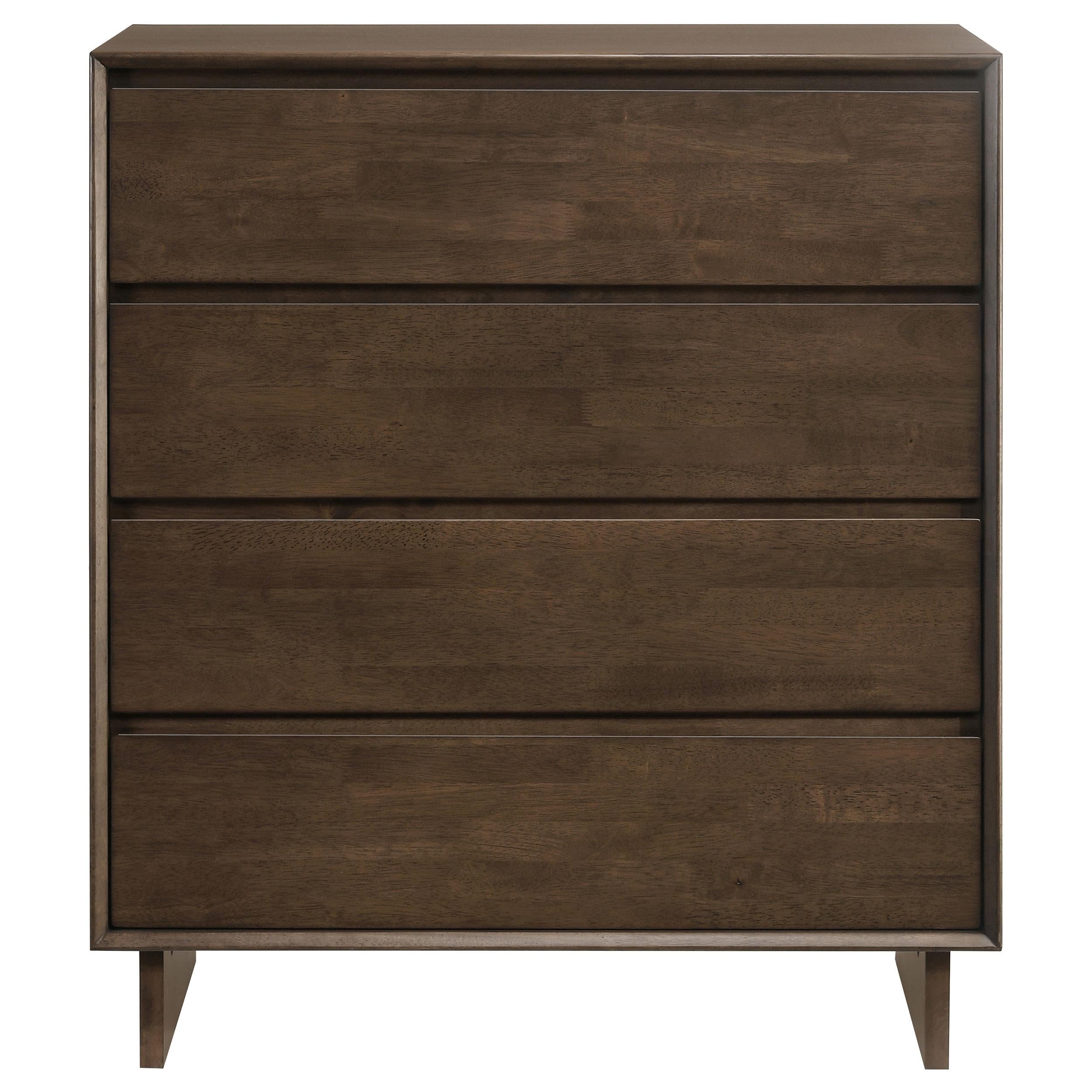 Glenwood 4-drawer Chest of Drawers Warm Brown - 225015