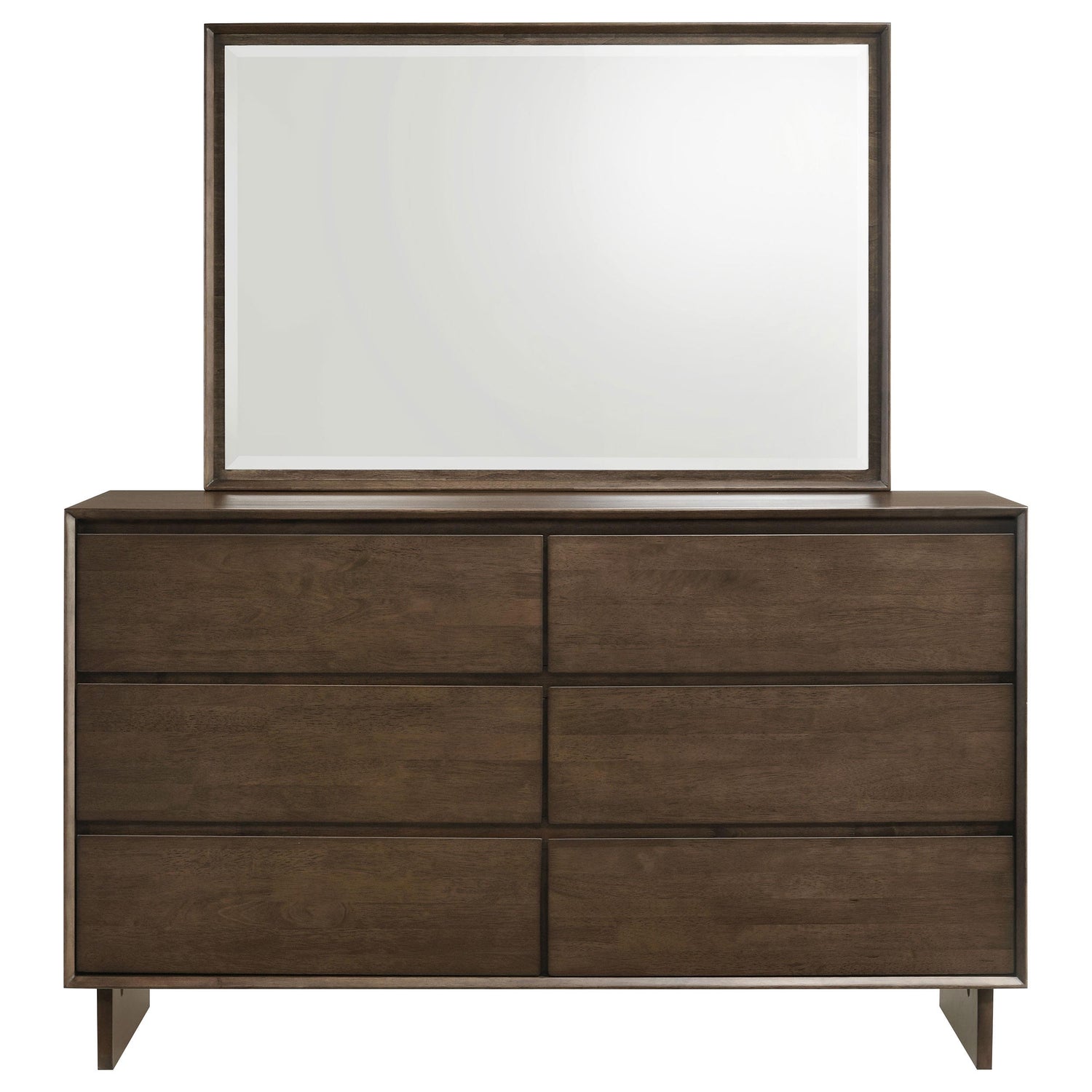 Glenwood 6-drawer Dresser and Mirror Warm Brown - 225013M