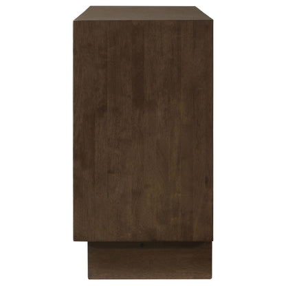 Glenwood 6-drawer Dresser Cabinet Warm Brown - 225013