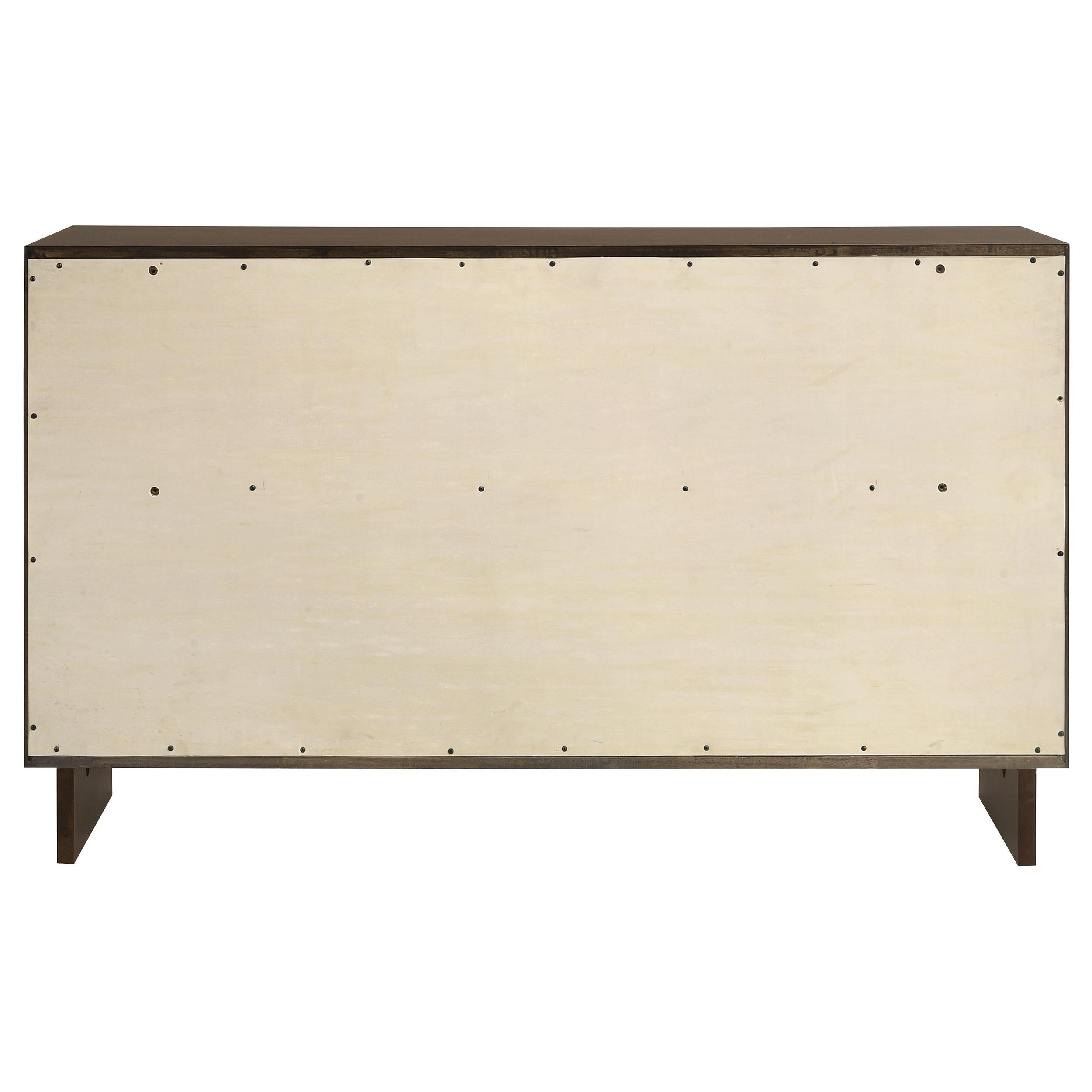 Glenwood 6-drawer Dresser Cabinet Warm Brown - 225013