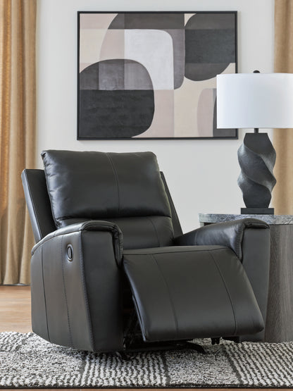 Glossmore Black Recliner - PCU1170025
