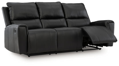 Glossmore Black Reclining Sofa - PCU1170088