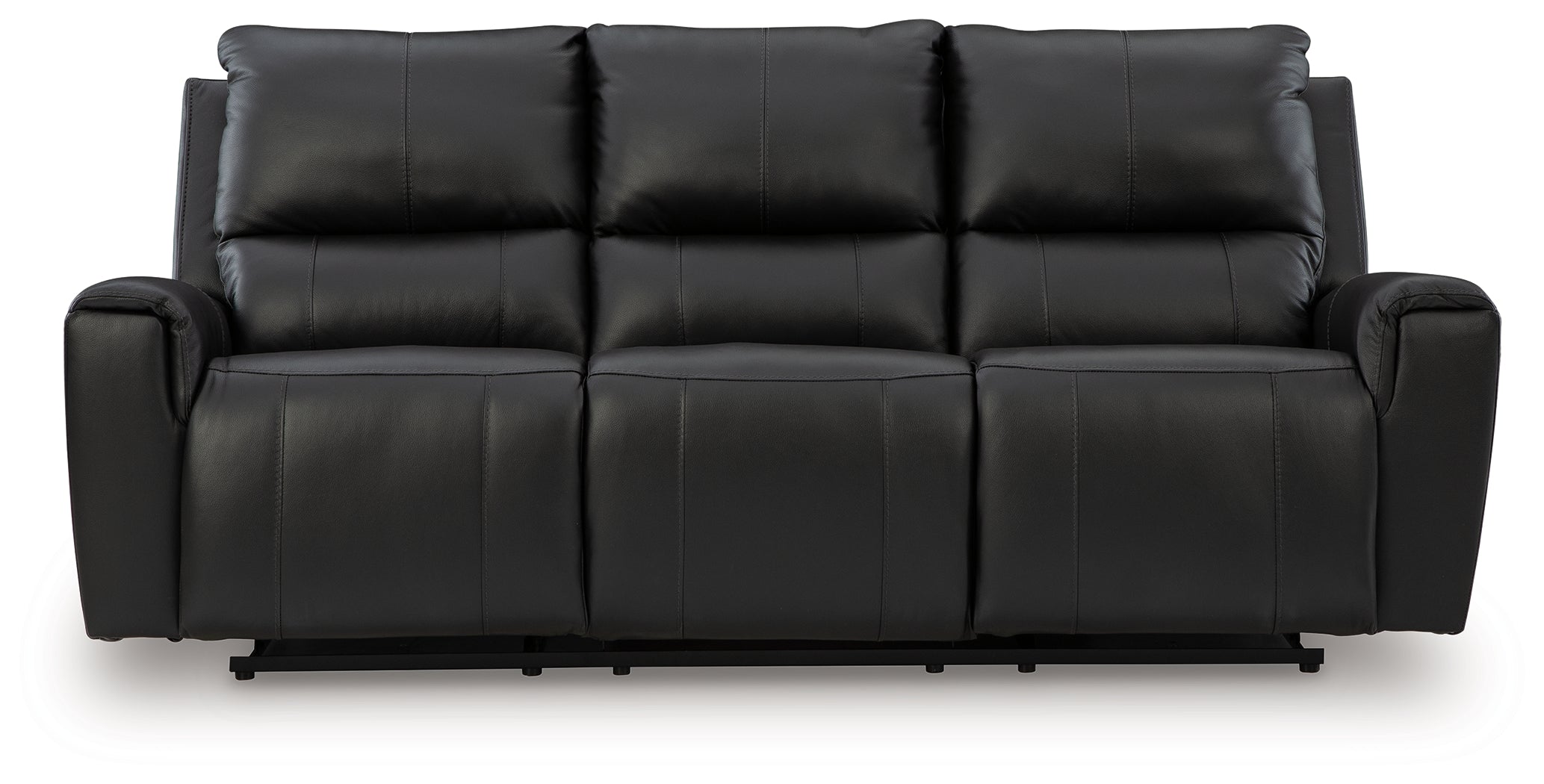 Glossmore Black Reclining Sofa - PCU1170088