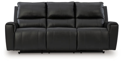 Glossmore Black Reclining Sofa - PCU1170088