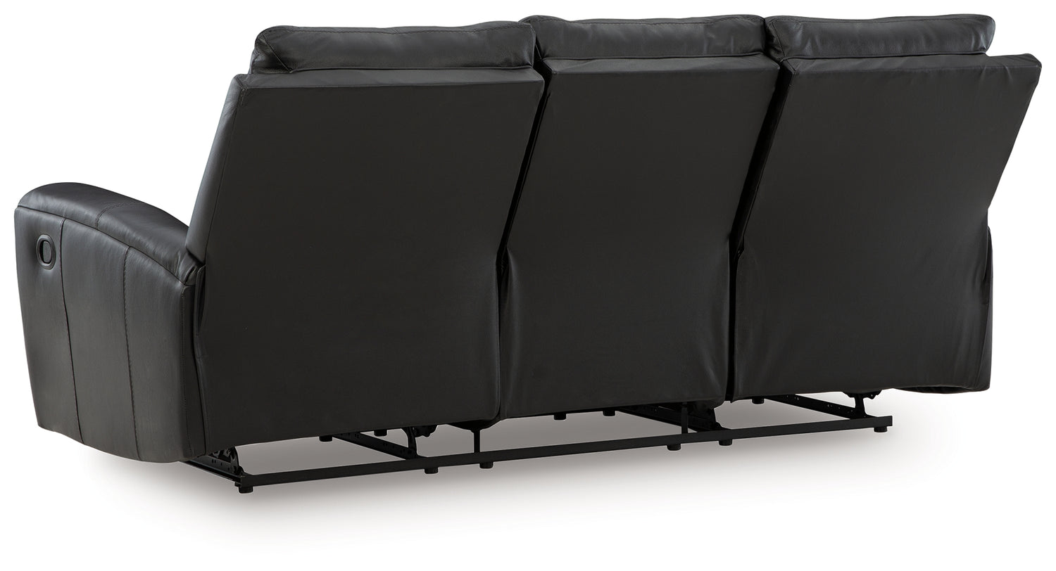 Glossmore Black Reclining Sofa - PCU1170088