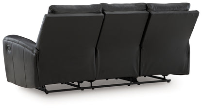 Glossmore Black Reclining Sofa - PCU1170088