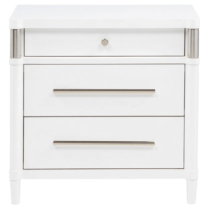 Gracemont 3-drawer Bedroom Nightstand Bedside Table White - 225072