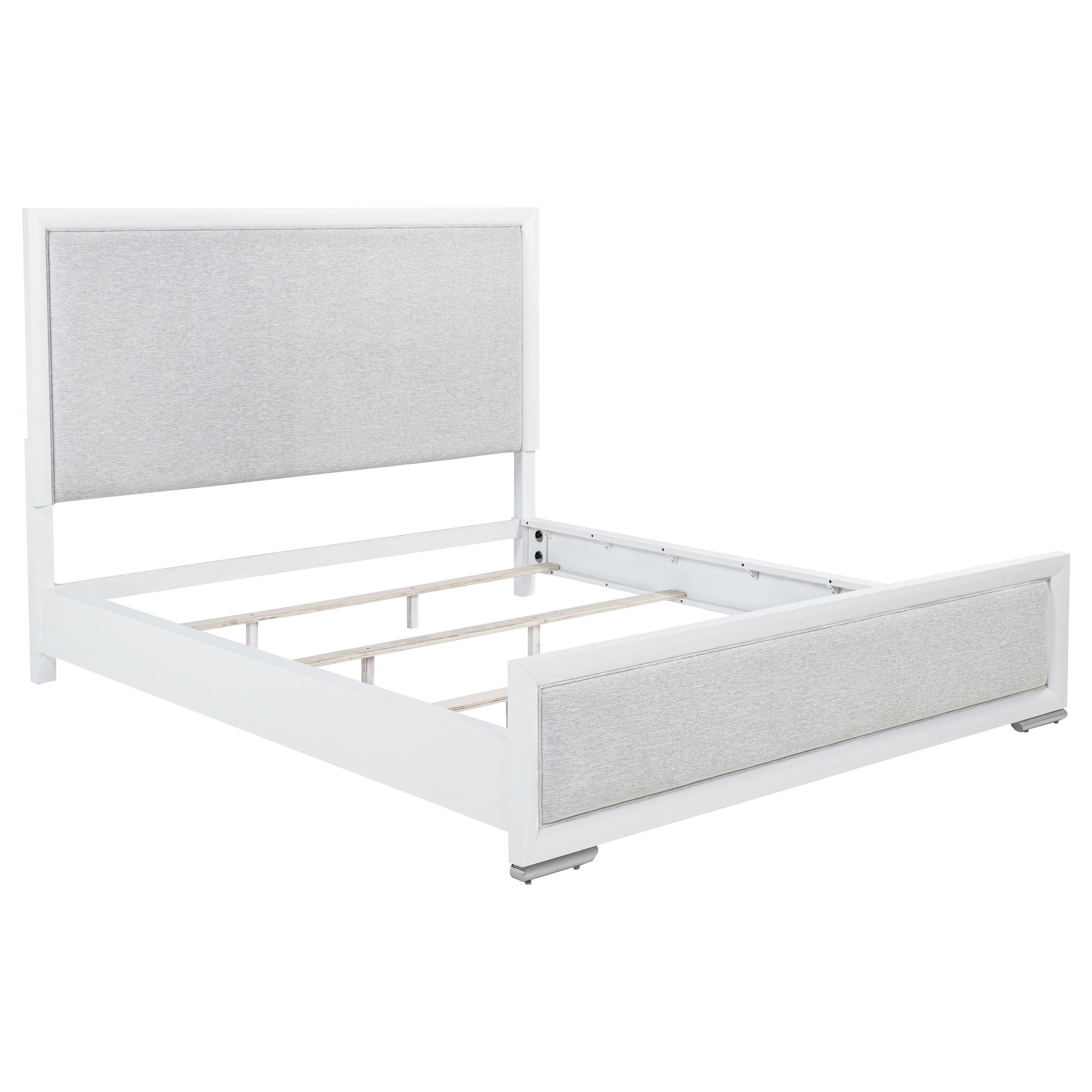 Gracemont 57-inch California King Panel Bed Grey and White - 225071KW
