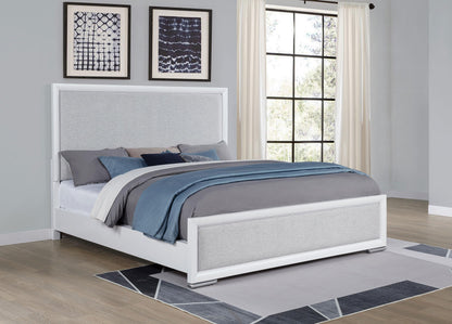 Gracemont 57-inch California King Panel Bed Grey and White - 225071KW