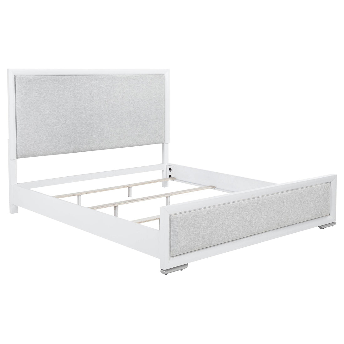 Gracemont 57-inch Eastern King Panel Bed Grey and White - 225071KE